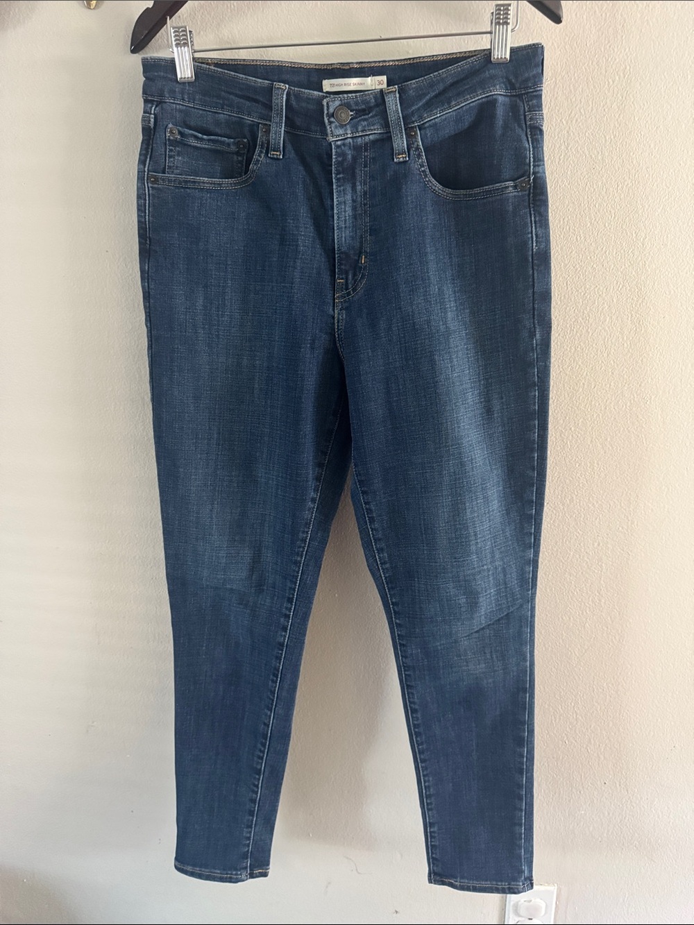 Levi's Dark Indigo High-Rise Skinny Jeans